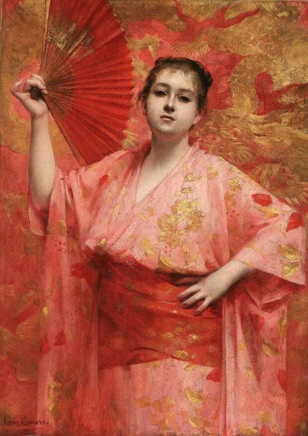 Peinture d'une japonaise de Léon Comerre en 1883