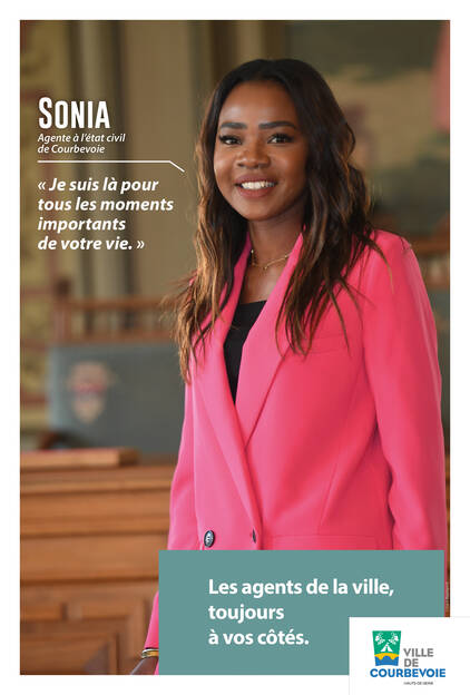 Campagne de communication municipale de la Ville de Courbevoie- Les métiers - Novembre 2022 - Sonia