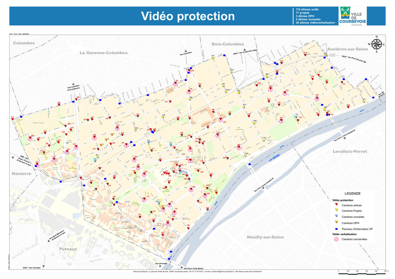 Télécharger le plan des caméras à Courbevoie