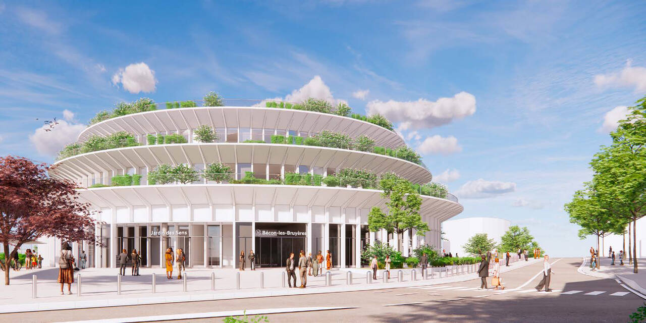 Implantée entre deux faisceaux ferroviaires, la future gare Bécon-les-Bruyères améliorera les connexions entre les villes de Courbevoie, Bois-Colombes et Asnières-sur-Seine.