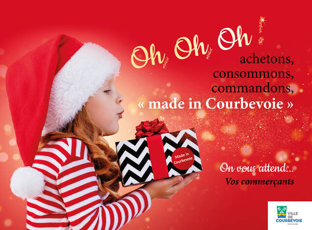 Campagne de communication municipale de la Ville de Courbevoie- Noël made in Courbevoie - format Sénior - Noël 2022